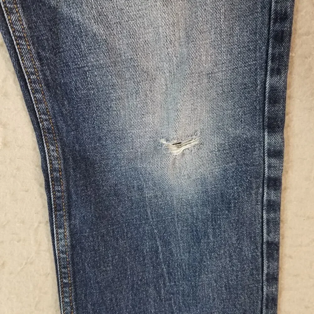 Hollister jeans men's 34x32 relaxed straight blue denim pants button fly